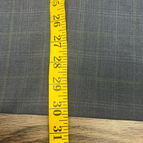 Paul Betenly Blue/Grey w/ Green Windowpane Plaid Dress Pants 32 - Picture 3 of 8